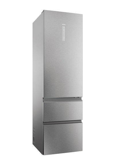 Frigorifer kombi Haier HTW5620DNMG, 414L, No Frost, inox