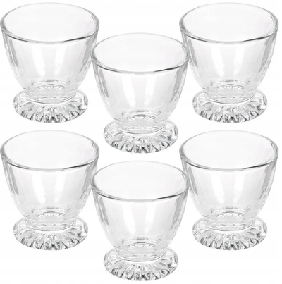 Set gotash për vezë Domoletti, 6 copë, qelq transparent