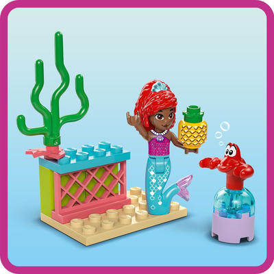 Lodra ndërtuese LEGO Disney Princess Ariels Music Stage 43235, 60 pjesë, për fëmijë 4+, shumëngjyrëshe