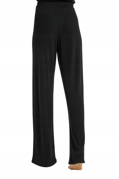 Pantallona sportive Roxy Rise &amp; Vibe New Rib, wide leg, bel i lartë, antracit e zezë