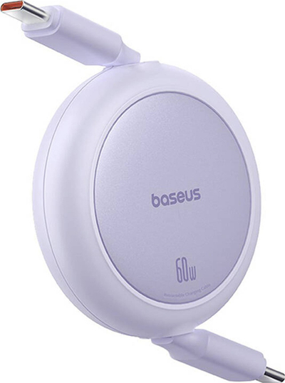 Kabllo karikimi Baseus Free2Draw Mini, Type-C në Type-C, 60W, 1m, vjollcë