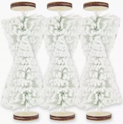 Ornament dekorativ për Krishtlindje CRAFT WITH FUN, bredh 7cm, set 6 copë, jeshil