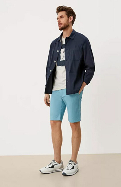 Pantallona të shkurtër S.Oliver Slim Fit, të kaltër, 13.205.74.X161.6320