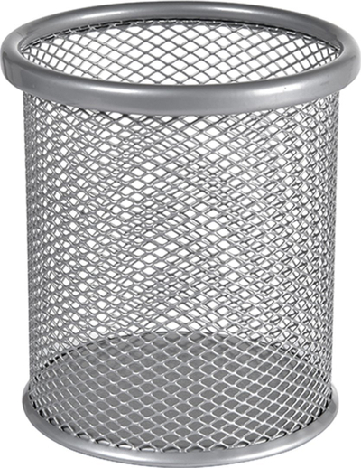 Mbajtës lapsash BNT Pen Holder, metal, Ø9cm H10cm, argjendtë