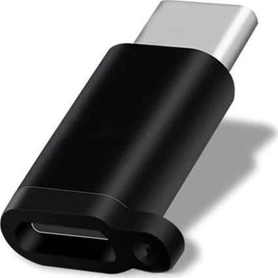 Adapter USB Mocco Micro USB në USB Type C, universal, i zi