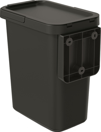 Kosh mbeturinash Prosperplast SYSTEMA, 12L, me kapak anues, i zi