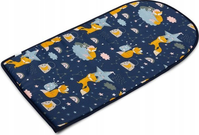 Folja për bebe Sensillo Velvet Cocoon, 80x45cm, motif dhelpra, blu navy
