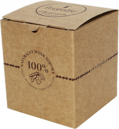 Qiri soje Flagolie Mini Love Me Sweet, 70g, me erë patchouli dhe karamel, në qelq transparent