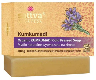 Sapun duarsh Sattva Ayurveda Kumkumadi, organik, 100g