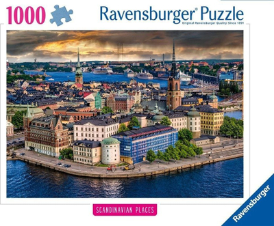 Puzzle Ravensburger Scandinavian Places Stockholm Sweden, 1000 pjesë, për të rritur dhe fëmijë 14+