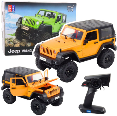 Makina me telekomandë Jeep Wrangler Rock Crawler, 1:14, 4x4, portokalli