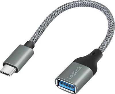 Kabllo USB LogiLink CU0106, USB C në USB A, 0.15 m, gri
