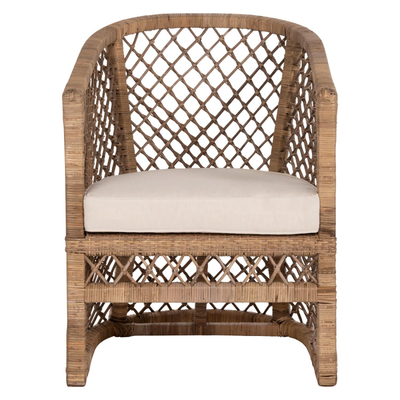 Karrige Mpiko rattan natyral jastëk ecru 64×68×87 cm (HM5990)