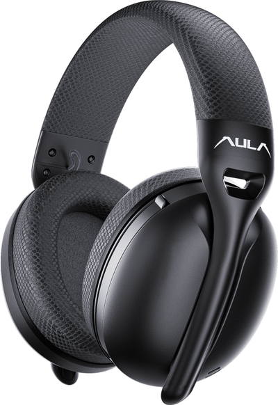 Безжични гејминг слушалки AULA Mountain S6, 2.4GHz Bluetooth, со микрофон, во беж боја Milk Tea