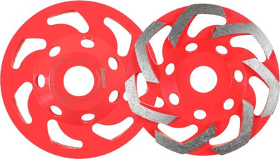 Disk gërryes Mar-Pol Diamond Grinding Disc 125 L-Shape, 125mm, segment diamant, i kuq