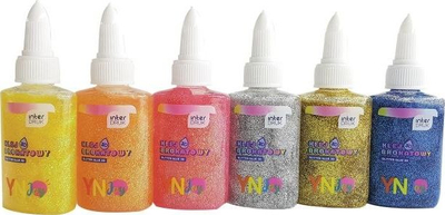 Ngjitës dekorativ Interdruk 3D Glitter Glue, 40g, me shkëlqim, shumëngjyrësh