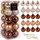 Set zbukurimesh për pemë Orion, 20 topa 4 cm, plastikë e pathyeshme, ngjyrë ari amber