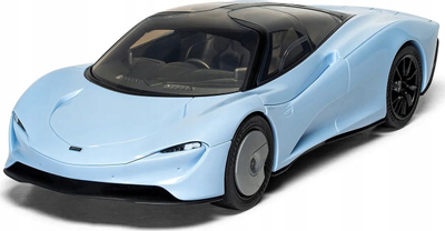 Модел на машина Airfix Quickbuild McLaren Speedtail, 37 делови, пластика Snap Together, светло сина со црни делови