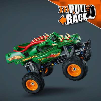 Set ndërtimi LEGO Technic 42149 Monster Jam Dragon, 2 në 1, 217 copa, i gjelbër
