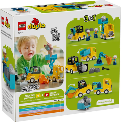 Set ndërtimi LEGO 10475 3 in 1 Construction Vehicles, për fëmijë, shumëngjyrësh