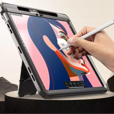 Mbrojtëse tableti SUPCASE UB Pro për iPad Air 13" 2024, me kickstand, me mbrojtës ekrani, e zezë