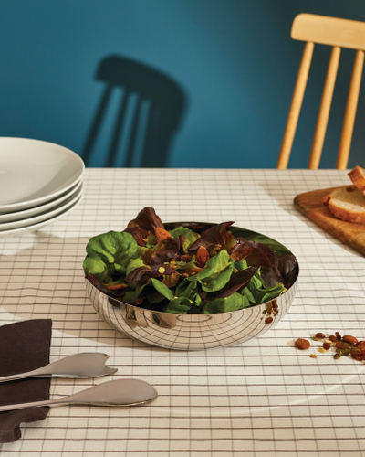 Enë sallate Alessi JM15, 24cm, çelik inox, argjendtë