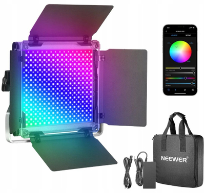 Llambë studio LED Neewer RGB660 Pro II, 50W, RGB, e zezë