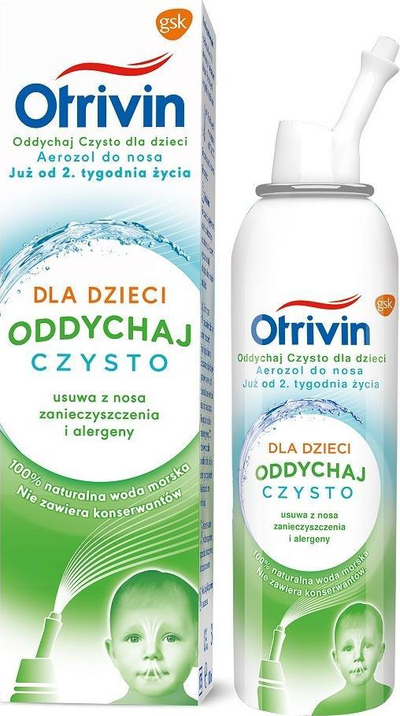 Назален спреј Otrivin Breathe Clean Kids, морска вода 100% природна, без конзерванси