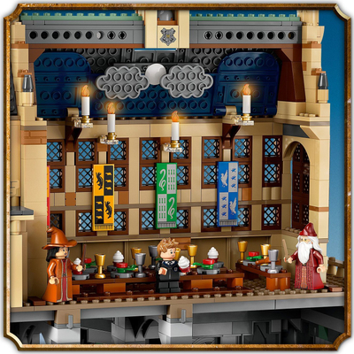 Set LEGO Harry Potter Hogwarts Castle The Great Hall, model koleksionues, për fëmijë 10+