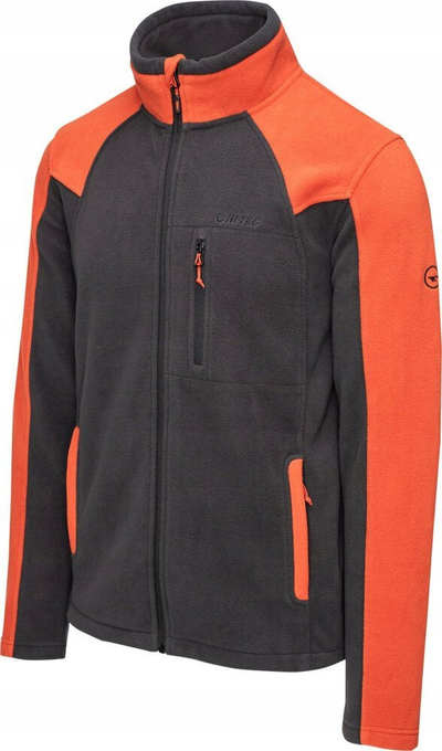 Bluzë polar Hi-Tec Monar M, polyester 280 g m², me zinxhir, blu
