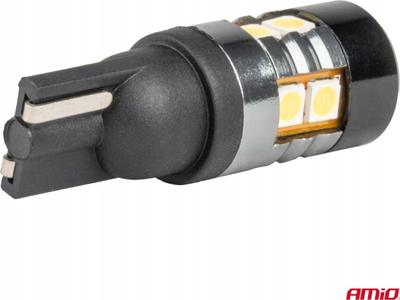 Llambë LED AMiO CANBUS T10 W5W, 9 SMD 3030, 12V 24V, e bardhë