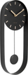 Orë muri Karlsson Pendulum Charm, çelik, 50x20 cm, e zezë