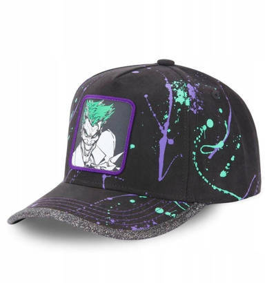 Kapelë baseball Capslab DC Comics Joker CL-DC-TAG-1-JOK, e rregullueshme, pambuk poliester, e zezë