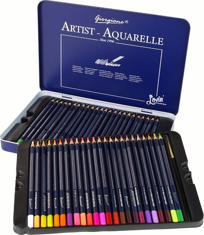 Set lapsash akuarele Leantoys Artist Aquarelle, 48 ngjyra, kuti metalike blu