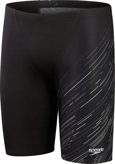 Kostum noti Speedo Hyper Boom V-Cut Jammer, Endurance+, për burra, i zi me gri