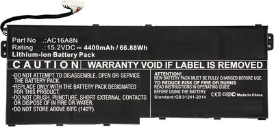 Bateri laptopi CoreParts për Acer Aspire V17 Nitro, 67Wh, Li ion, e zezë