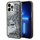 Futrollë Karl Lagerfeld Liquid Glitter Choupette për iPhone 13 Pro, transparente, me shkëlqim argjendi