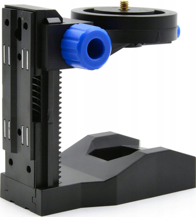 Mbajtëse magnetike për lazer me ngritje ulje lartësie, rrotullim 360°, për filetë 1/4", e zezë