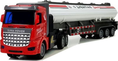 Lodër kamion cisterne Lean Sport Gas Tanker, me telekomandë 27 MHz, shkallë 1:48, e bardhë