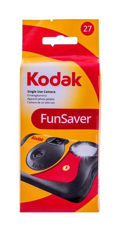 Aparat njëpërdorimësh Kodak Funsaver, film 35mm, ISO 800, me blic