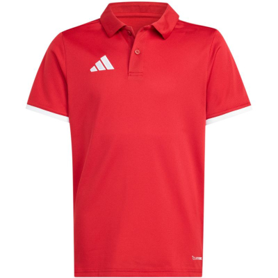 Поло блуза за деца Adidas Entrada 26, полиестер, спортска, црвена