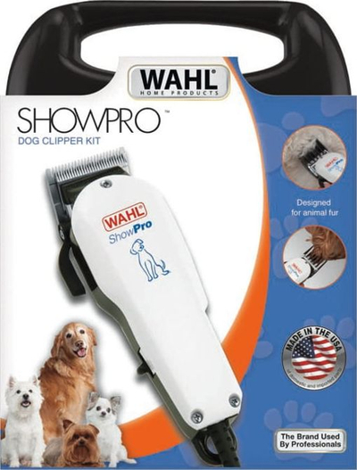 Makinë qethëse për qen Wahl Show Pro, set me krehra, 220V, e bardhë