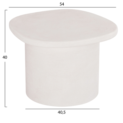 Tavolinë për kafe oval Santorini 54x54,5x40Hcm (HM18054), bardhë