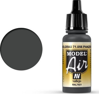 Bojë akrilike Vallejo Model Air Panzer Dark Grey, mat, 17ml, gri e errët