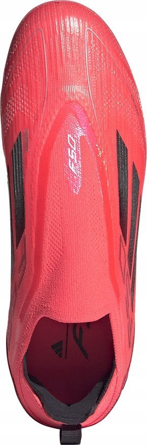 Këpucë futbolli Adidas F50 Pro Laceless Junior FG, pa lidhëse, për fushë të thatë, rozë