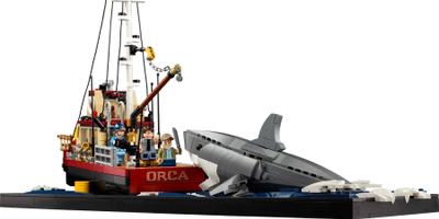 Set Lego Ideas Jaws 21350, dioramë ekspozimi, për të rritur, shumëngjyrësh