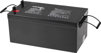 Bateri xhel Vipow 12V 250Ah, pa merak mirëmbajtje, e zezë