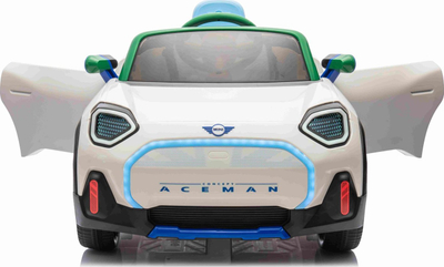 Електричен автомобил за деца Ramiz Mini Concept Aceman, 12V, далечински управувач 2.4 GHz, бел