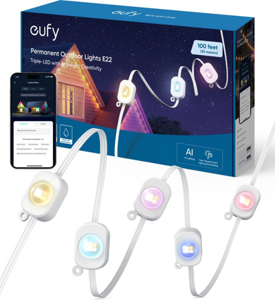 Декоративно светло Eufy Permanent Outdoor Light, 15m, ЛЕД, бела