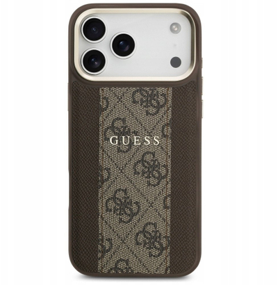 Këllëf Guess Hardcase 4G për iPhone 17 Pro Max, smartphone cover, kafe